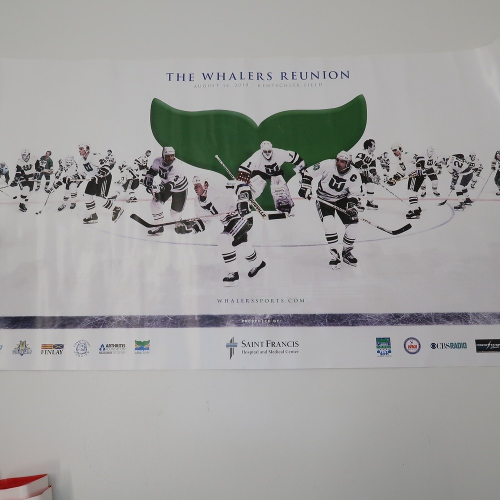 Hartford Whalers signed Reunion Poster August 2010